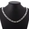 24Quot Pure Real 925 Sterling Silver Figaro Chains Necklaces女性男性ジュエリーボーイフレンドギフト60cm 10m 10mm Colier Whole1839375