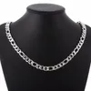 24quot Plata de Ley 925 auténtica pura cadenas Figaro collares mujeres hombres joyería niño regalo para Amiga 60cm 10mm Colier Whole6883853