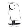 Miroir de maquillage 20 lumières LED avec écran tactile Dimmable et amovible 10X grossissant 180 ° Rotation Miroir J2212