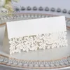 100pcs Laser Cut Leaf Paper Place Card Party Favors Table Decoration Gifts Wedding Reception Supplies Event Anniversary Party Supplies