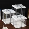 Gift Wrap 6inch 8inch 10inch Transparent Cake Box Plastic Packaging Organizer Boxes And DIY Wedding