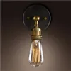 LED Vintage Wall Lights Retro LED-vägg Sconces Shadeless E27 Filamentlampor Industriell metall Enkelväggslampor E27 Bulbhållare AC110-240V