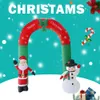 24M Giant Santa Claus Snowman nadmuchiwany łuk ogrodowy Archway LED LED LED Z PMPEM BODZIN HALLOWEEN Party Up LZJ2951203
