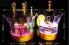 New Crown LED Rechargeable Ice Bucket LED Beer Holder Bar Cooler Container Acrylic Transparent Champagne wine beer ice bucket2072