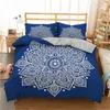 Zeimon 3D Bedding Cover Mandala tryckt 2 3st Däcke Cover Set Böhmen Soft Microfiber Bedclothes Luxury Home Textiles245s