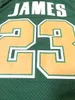 Skickas från USA #St Vincent Mary High School Irish Basketball Jersey Helsydda Vita Gröna Gula Tröjor Storlek S-3XL