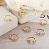 Vrouwen Boheemian Star Moon Style Ring Set Creative Retro Simple Joint Rings Fashion Jewelry 7 -delige / set