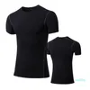 Fashion-2020 Mens Gymkläder Fitness Kompression Bas Lager Under Toppar T-shirt Running Crop Tops Skins Gear Wear Sport Fitness