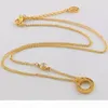R Collier Love Circle avec collier de couleur argenté en or rose en diamant CZ pour femmes bijoux de costume de collier vintage avec origi9941755