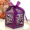 50pcs White/Ivory Laser Cut Lace Butterfly Candy Boxes Wedding Favors Event Party Sweet Favor Boxes with Ribbon Anniversary Reception Ideas