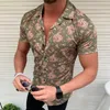 Sommer Männer Hemd Mode Shirts Casual Gedruckt Kurzarm Männlich Tops Blusen2854