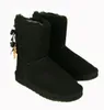 UG G New Classic Tall Winter Boots Real Leather Suede Bailey Bowknot Women's Kids Kids Bow Snow Shoes Boot