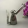 Showerhead Cam Su Bongs Nargile Gümüş Renk Yağı DAB Rig 2 Layers Filtre Perc 14mm Eklem