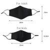 2020 새로운 도착 통기성 더블 레이어 검은 천으로 세척은 어린이 성인을위한 조정 PM2.5 방진 마스크 ​​마스크