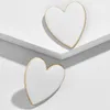 Pendientes de gota grandes con forma de corazón minimalista en 4 colores para mujer, diseño único, pendientes colgantes simples, joyería de fiesta