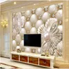 Photo living style wallpaper 3D soft bag diamond jewelry flower wallpapers luxury background wall-