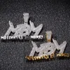 Примолаживание письма подвесное ожерелье нового прибытия aaa Zircon 2 Colors Men039s Charms Ожерелье мода хип -хоп подарки подарки CX200725225837530