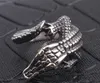 Acier inoxydable hommes punk gothique crocodile anneau style personnalité hommes rétro antique unique animal bijoux en gros