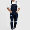 HEFLASHOR Men Casual Jeans Denim Strap Jean Jumpsuit Loose Fitting Sleeveless Casual Feminino Overalls Dungarees Playsuit 2020 CX2244p