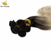 ブラジルのバージニャヒェア手持ち型Weft Humanhair織り手ネクタイ髪の延長1bブロンドT色100g /バンドル2束