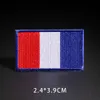 Land Flag Patch Stripes Broderade Ryssland Storbritannien Frankrike EU Nederländerna Flagg Taktisk Militär Patches Army Applique Badge