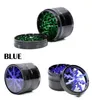 NEW Tobacco Smoking Herb Grinders Four Layers Aluminium Alloy Grinder 100% Metal 63mm 5 colors With Clear Top Window Lighting