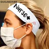 Elastic Milk Silk Nurse Button Face Mouth Mask Headband Exercise Yoga Sports Head Band Hair Accessories