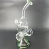 Pipas de agua de 7.8 pulgadas Green Base recyler dab rig Inline Perc Percolator vaso de agua Cake bong