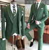 Grau schwarzer schlanker fit 3 stücke tuxedos bräutigam wochungsmänner passungen tuxedo terno maskulino de pour hommes Männer (Jacke+Hosen+Weste)