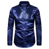 Puementiua Sequin Shirt Menウェディンググルーミングドレス長袖シャツメンズナイトクラブディスコダンスパーティーPROM CUSTYMEファッション2020