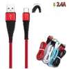 1 متر 3ft جديد دائم مرحبا مقاومة مضفر النايلون usb نوع كابل 2.4A شحن سريع مايكرو USB كابل بيانات مزامنة شاحن USB كابل للهاتف S9