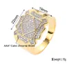 Iced Out Geometric Micro Zircon Inclay Rings for Men Hip Hop Bling Diamond Ring Gold Silver Wedding Ring776810