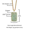 Collier avec pendentif de marque de l'armée en diamant glacé, en Zircon cubique pavé, bijoux Hip Hop pour hommes, cadeau