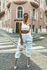 Dambyxor Casual Sports Pants Plain Track Jogging Pants Tra två fickor balk hiphop löst bomullsvantar lager i USA8085885