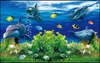 Fonds d'écran photo personnalisés pour les murs de peintures murales 3D papier peint peinture murale méditerranéenne monde sous-marin chambre dauphins 3D canapé papiers peints de fond TV