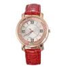 Rome roma quicksand Slub pattern leather watches women ladies female students fashion casual rose gold dial gift watch