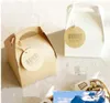 Wholesale DIY Gift Kraft Paper Handled Cake Boxes Bakery Packaging For Wedding, Festival Party Supplies, 10*10*14.5cm