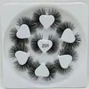 New 7 pairs Faux 3D Mink Eyelash Thick Curl False Eyelashes Love Heart Tray Eyelash Extension Soft Wispy Fluffy Fake Mink Lashes Makeup