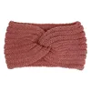 Turbante de lana elástica para invierno, 15 colores, diadema cálida torcida para mujer, diadema de punto cruzado para invierno, accesorios cómodos para el cabello para mujer