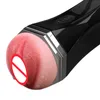 Mão Livre Masculino Masturbators elétrica Sexo Vibrador Com Realistic Vagina Oral Powerful Cup Masturbação Adult Sex Toys for Men