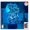 3D лампа аниме Gon и Killua Figure Nightlight для детской спальни декор Light Fan Fan