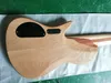 Guitare électrique personnalisée à 6 cordes, basse en érable flammé, manche supérieur à travers le corps, matériel doré, 24 frettes, Pickups actifs, basse chinoise