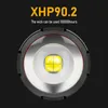 Bright XHP90 Tactical XHP90.2 High Power LED -zaklampen Torch USB oplaadbare flitslicht 18650 Torch Light Camping