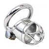 Stainless Steel Chastity Lock Male Slave Adjustment Sexy Chastity Lock Binding Device Metal CB Ring Deer Delay Device Chastity Cuckolds