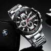 CURREN Relógio de Pulso de Quartzo de Luxo Homens Relógios Esportivos Relogio masculino 8336 Banda de Aço Inoxidável Relógio Cronógrafo Masculino À Prova D 'Água CX302D