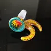 Heady Glass Bowl 14mm Male Joint Unique Glass Bowls Colorful Dab Tool For Glass Bubbler Dab Rigs Smoking Accessories XL-SA05