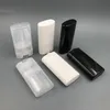 1000 pcs 15ml 15 ml transparente transparente, branco, tubos de bálsamo vazio preto para batom