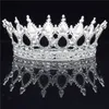 Crystal Vintage Royal Queen King Tiaras and Crowns 남자 남성 대회 대회 대회 유장 장식품 웨딩 헤어 보석 액세서리 Y200727230F