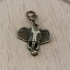 50Pcs Elephant head Floating Lobster Clasps Charm Pendants For Jewelry Making Bracelet Necklace DIY Accessories 22.8x41mm A-296b