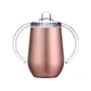 10OZ 16 couleurs en acier inoxydable Sippy Pacifier Coupe vide Coupes isolés Verre à vin café chopes à bière enfants lait tasses Bouteille d'eau M2245